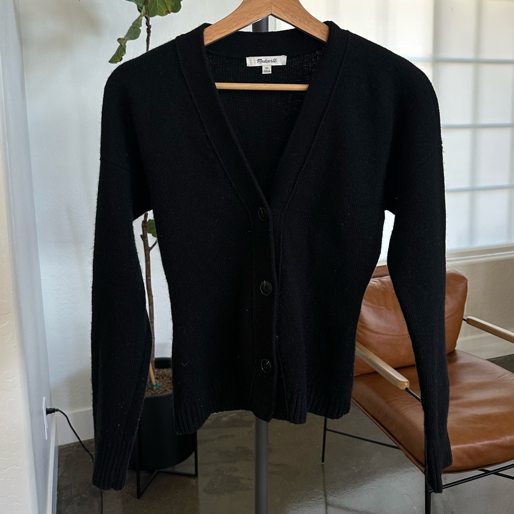 Madewell black cardigan sweater